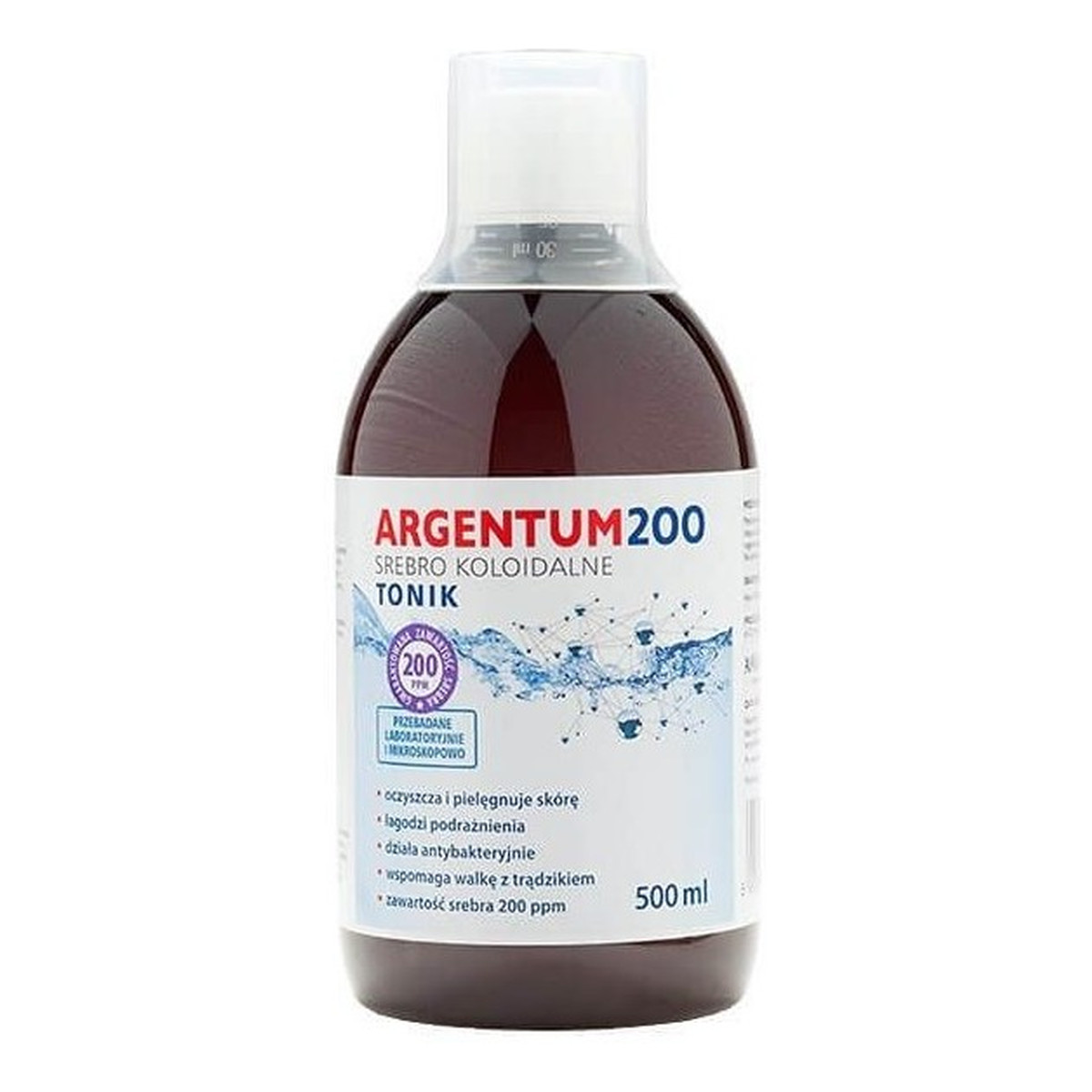 Aura Herbals Argentum 200 Tonik Do Twarzy 200ppm Srebro Koloidalne 500ml