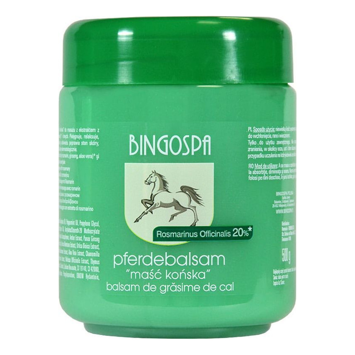BINGOSPA Pferde Balsam Maść końska z ekstraktem z rozmarynu 500g