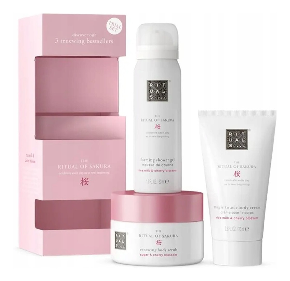 Pianka pod prysznic 50 ml + Peeling do ciała 125 ml + Krem do ciała 70ml