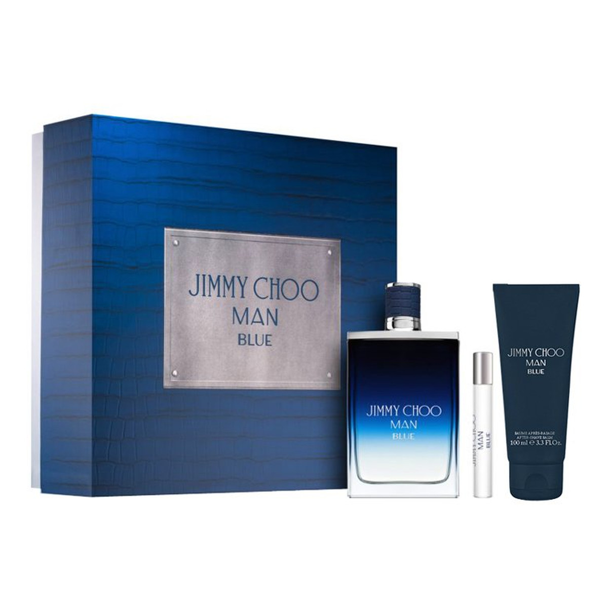 Jimmy Choo Man Blue Zestaw woda toaletowa spray 100ml + miniatura wody toaletowej 7.5ml + balsam po goleniu 100ml