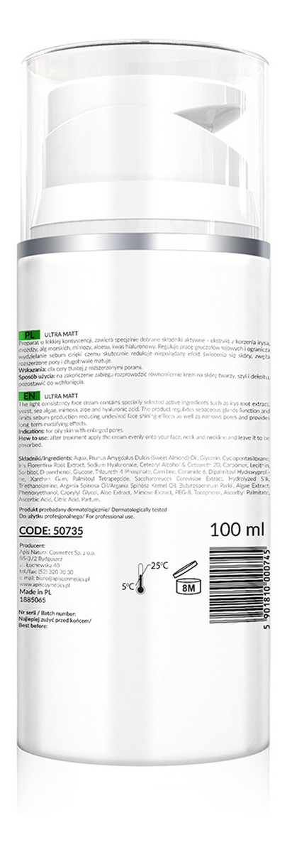 Krem matujący do cery tłustej z rozszerzonymi porami