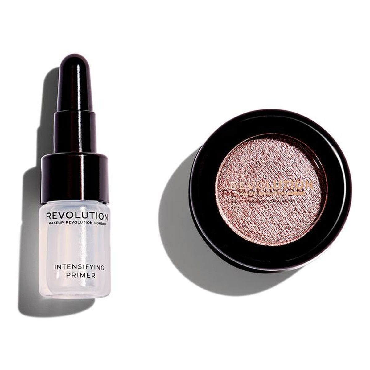 Makeup Revolution Flawless Foils Cień do powiek metaliczny+baza
