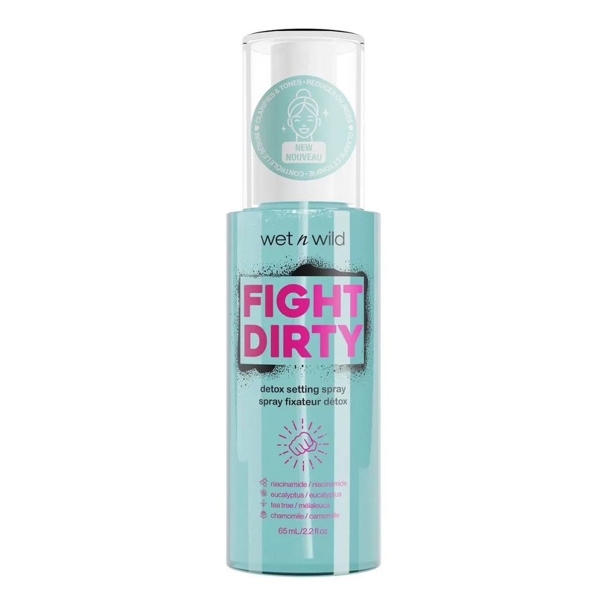 Wet n Wild Fight dirty detox setting spray detoksykujący spray utrwalający makijaż 65ml