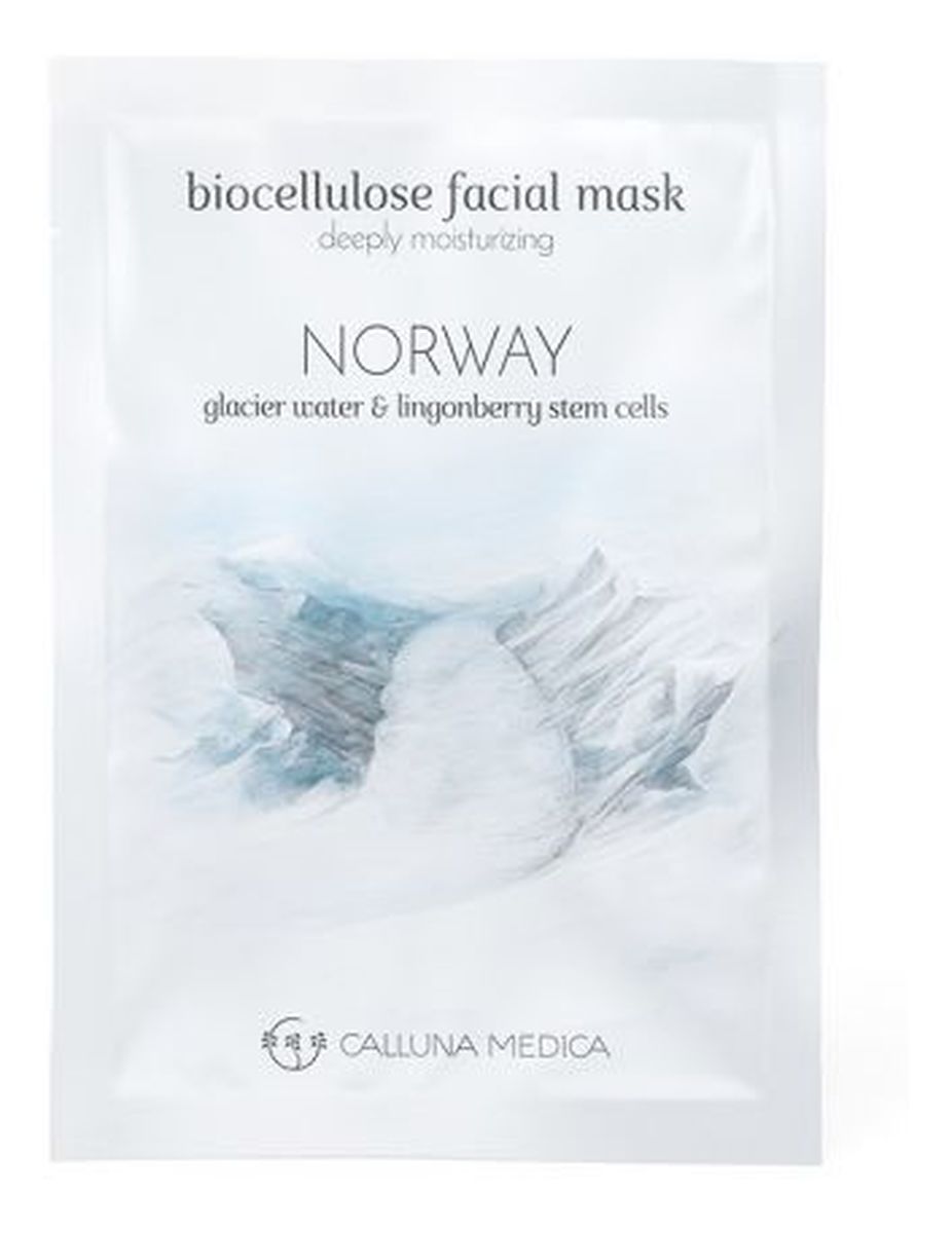 Norway Deeply Moisturizing Biocellulose Facial Mask głęboko nawilżająca maseczka z biocelulozy Glacier Water & Lingonberry Stem Cells