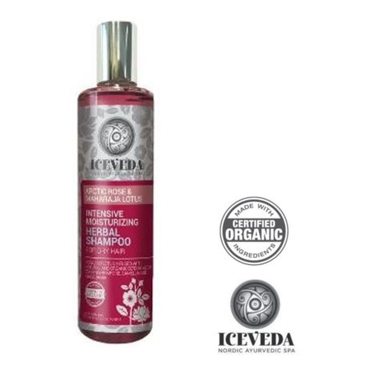 Iceveda Arktyczna róża & Lotos Intensywnie nawilżający ziołowy szampon do włosów suchych 280ml