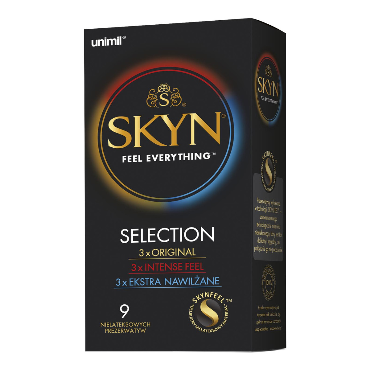 Unimil Skyn Feel Everything Selection nielateksowe prezerwatywy 9szt