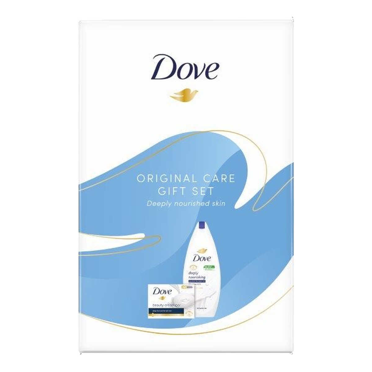 Dove Original Care Zestaw prezentowy żel pod prysznic + kostka myjąca