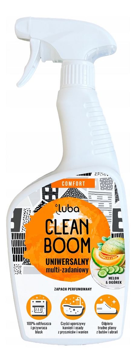 Comfort clean boom uniwersalny płyn do czyszczenia melon ogórek