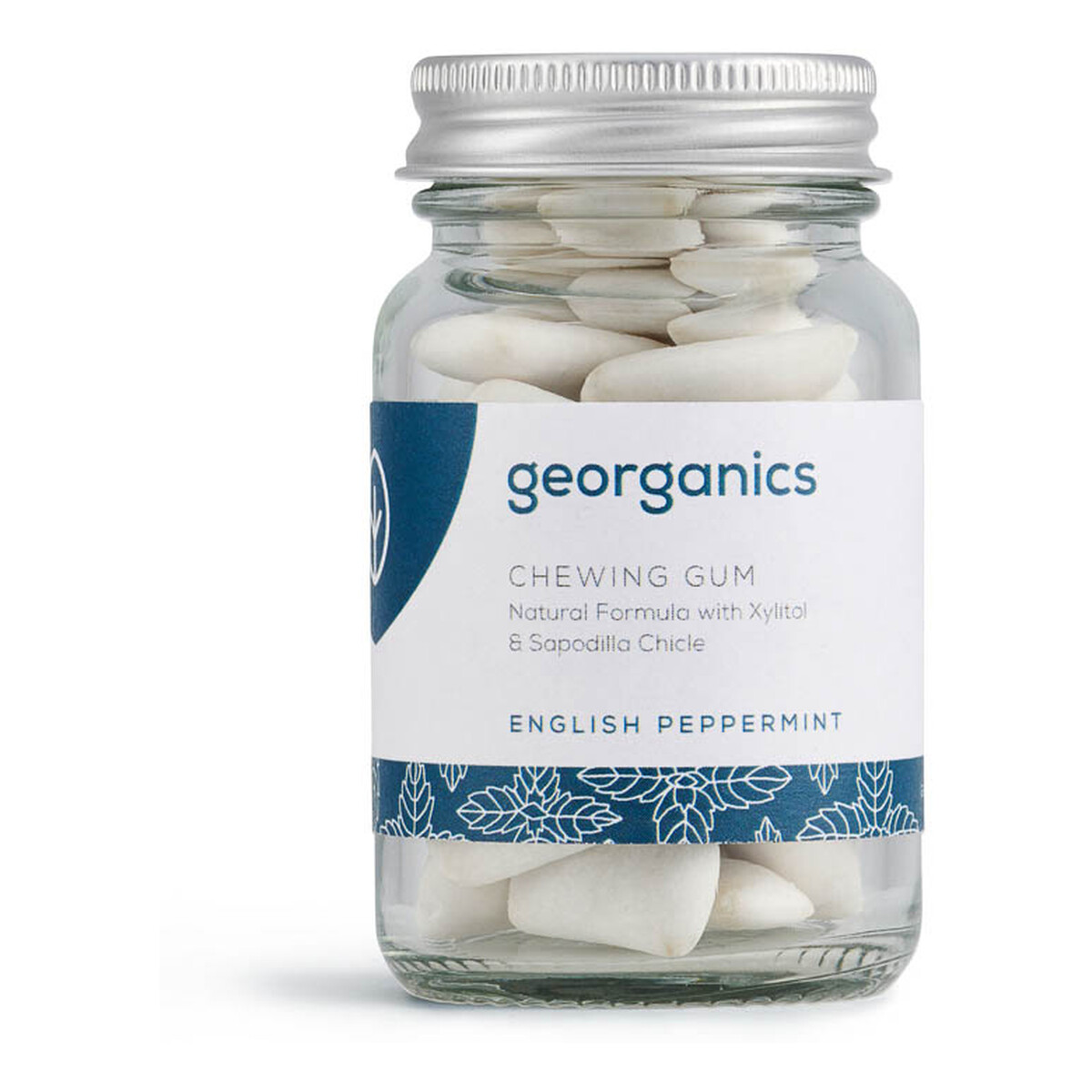 Georganics Naturalna guma do żucia w pojemniku Mięta pieprzowa