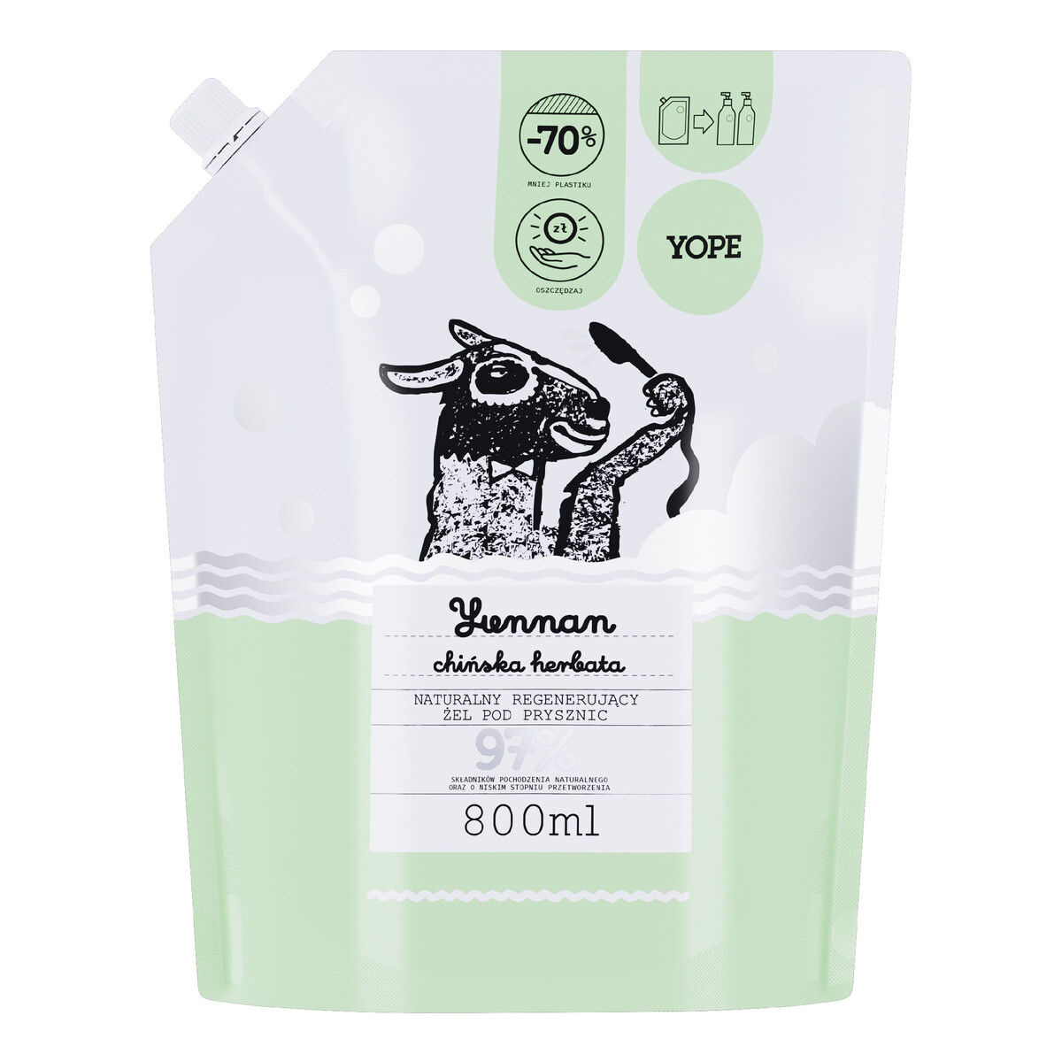 Yope Naturalny regenerujący Żel pod prysznic yunnan-zapas 800ml