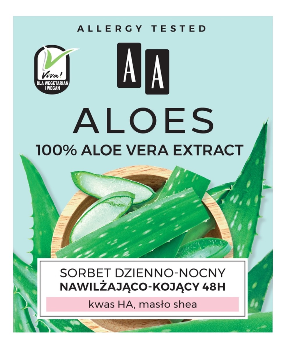 100% Aloe Vera Extract Hydro sorbet dzienno-nocny 48h nawilżająco-kojący
