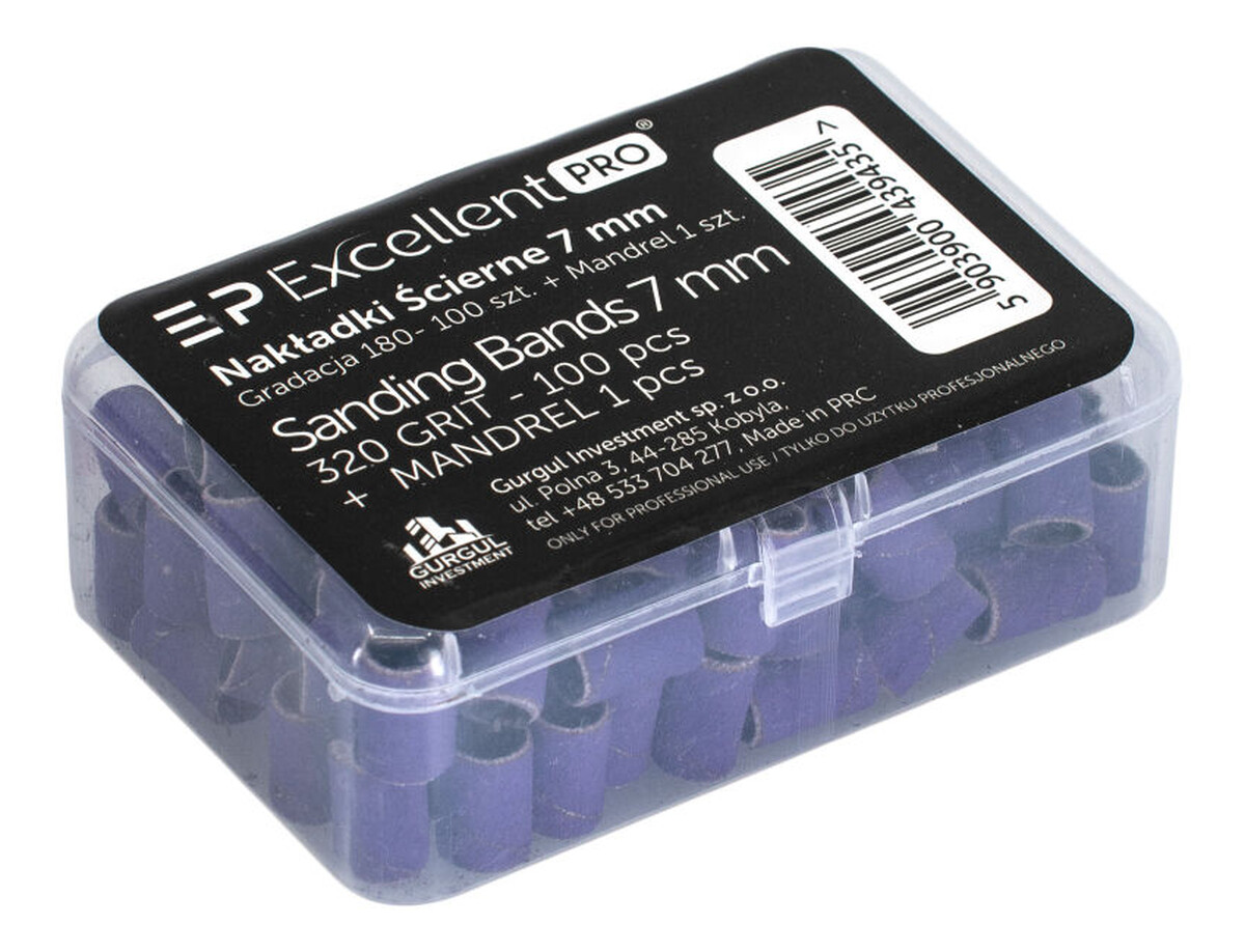 Sanding bands jednorazowe opaski ścierne o gradacji 320 z nośnikiem o średnicy 7mm 100szt