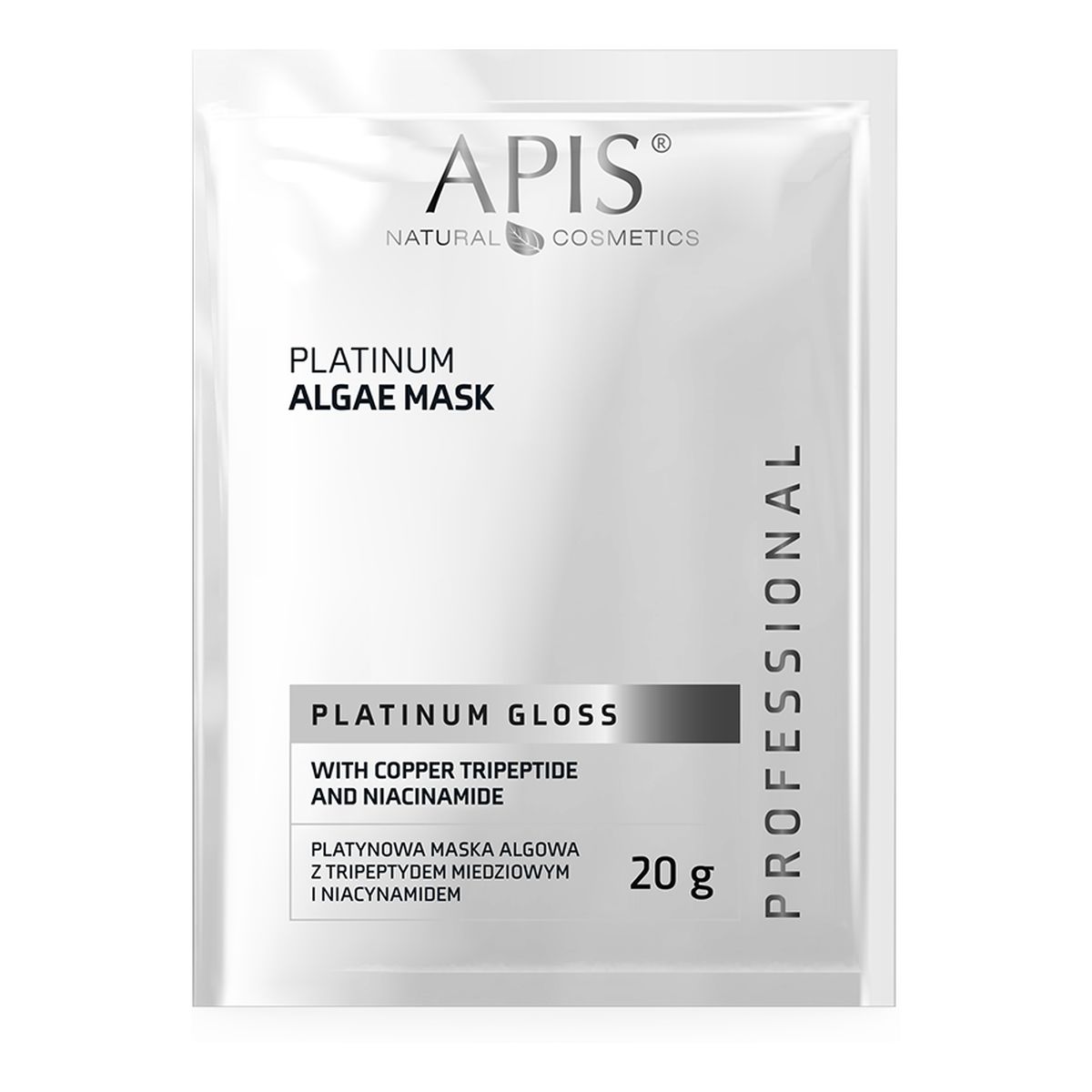 Apis Platinum gloss platynowa maska algowa z tripeptydem miedziowym i niacynamidem 20g 20g