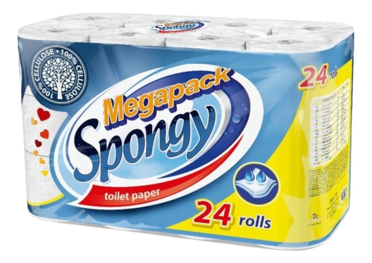 Spongy Papier toaletowy 2-warstowy Megapack 24szt.