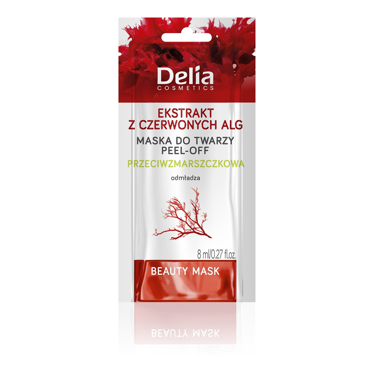 Delia Beauty Maseczka peel-off do twarzy przeciwzmarszczkowa z ekstraktem z alg 8ml