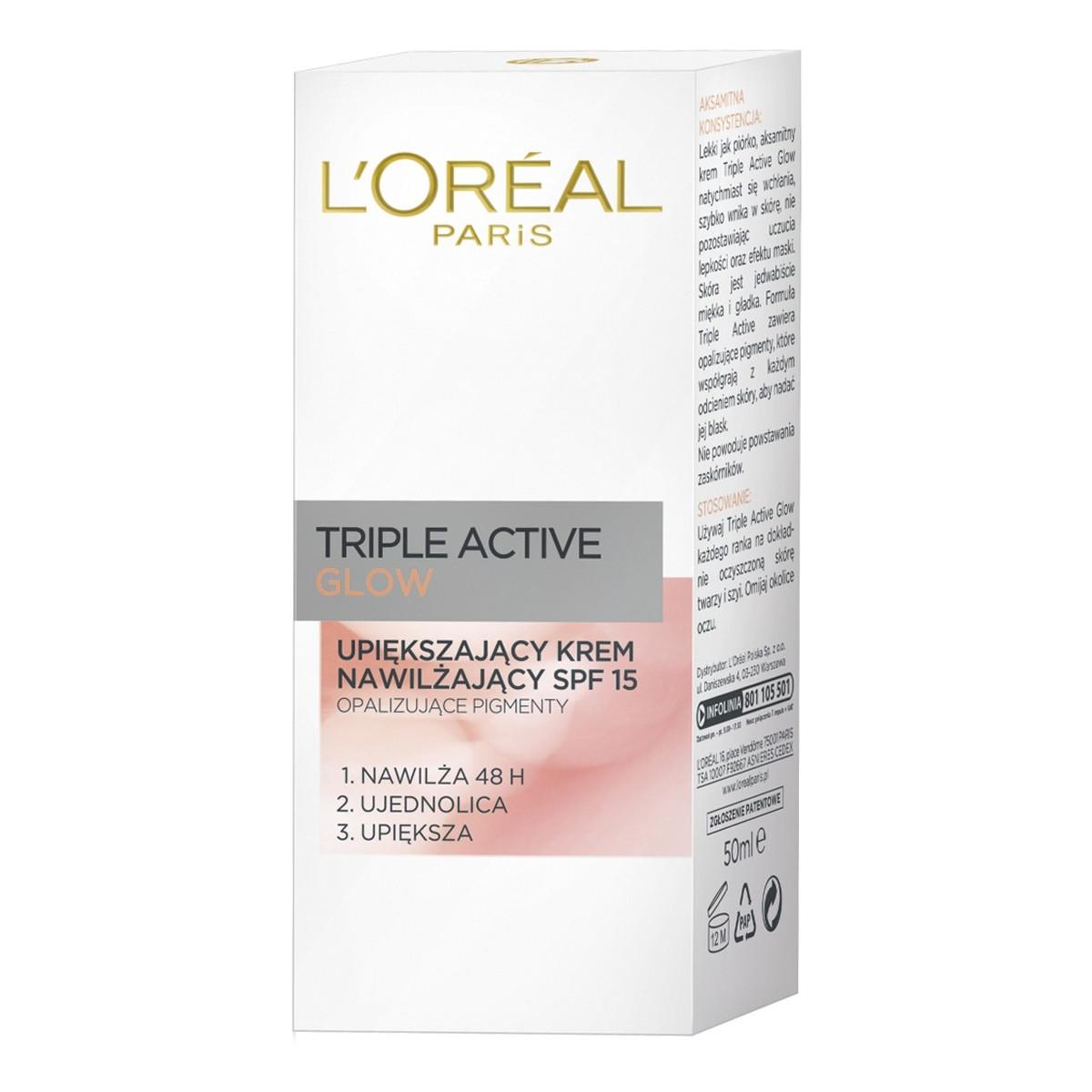 L'Oreal Paris Upiększający Krem Nawilżający Glow 50ml