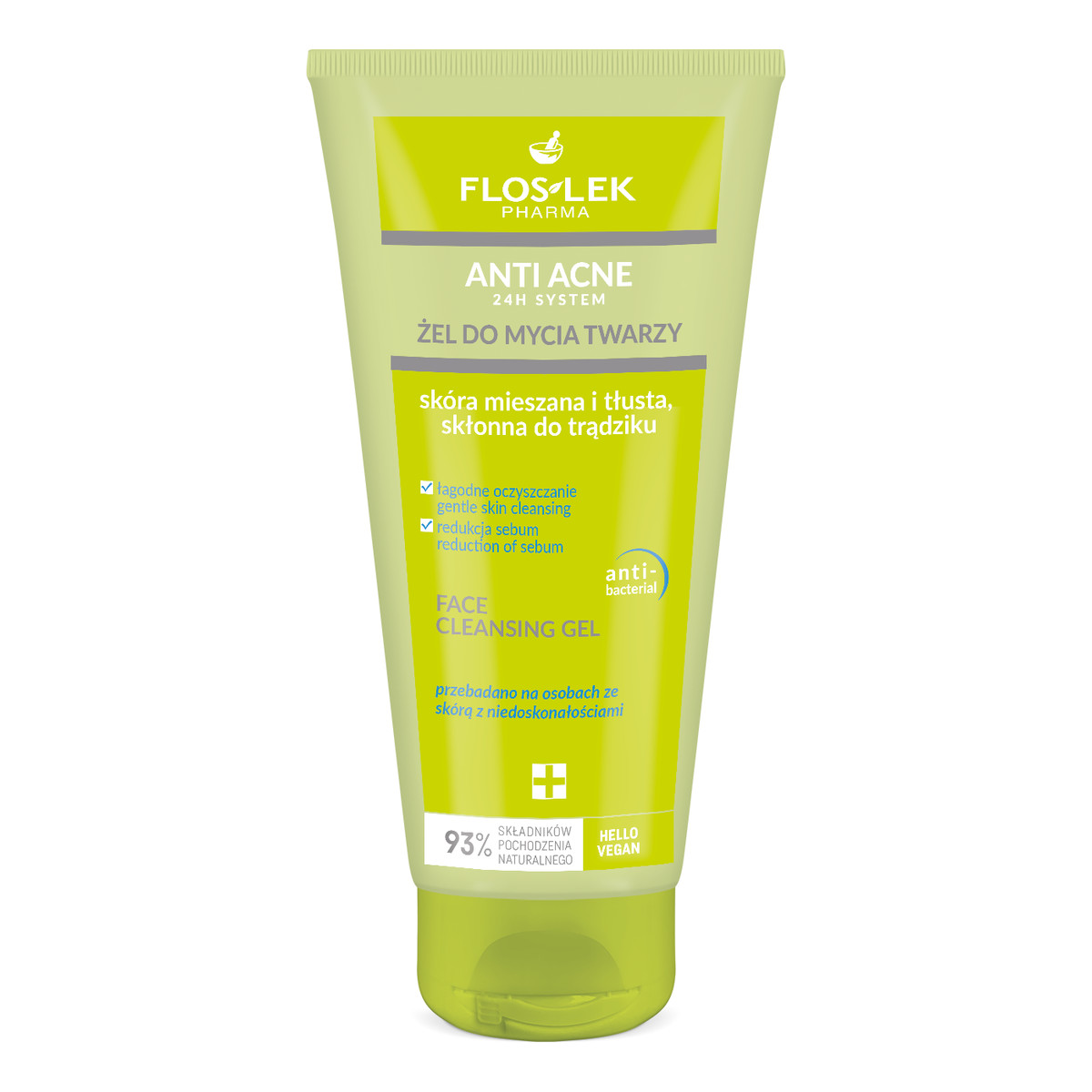 FlosLek Anti Acne Żel do mycia twarzy 24h System 200ml