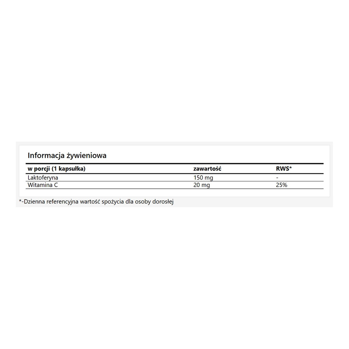LifeBloom Laktoferyna 150mg suplement diety 60 Kapsułek