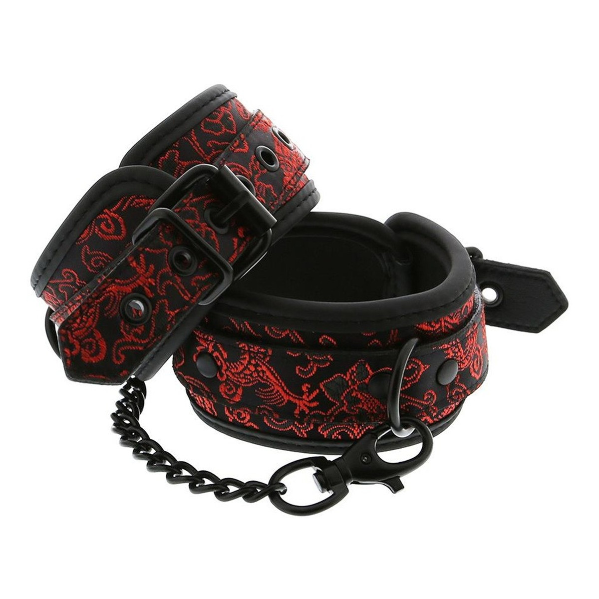 Dream Toys Blaze deluxe ankle cuffs kajdanki na kostki do krępowania czerwone