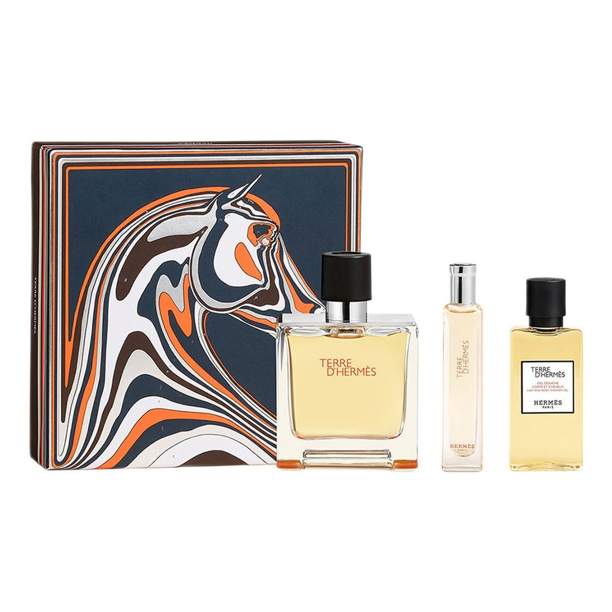 Hermes Terre D'Hermes Zestaw perfumy spray 75ml + perfumy spray 15ml + żel pod prysznic 40ml