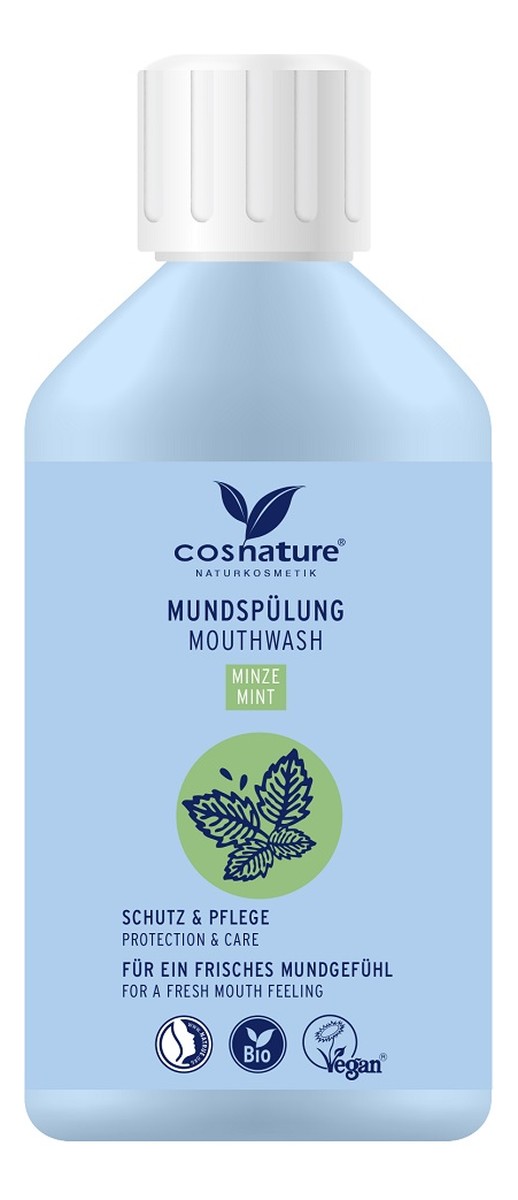 Mouthwash płyn do płukania ust o smaku miętowym z fluorem