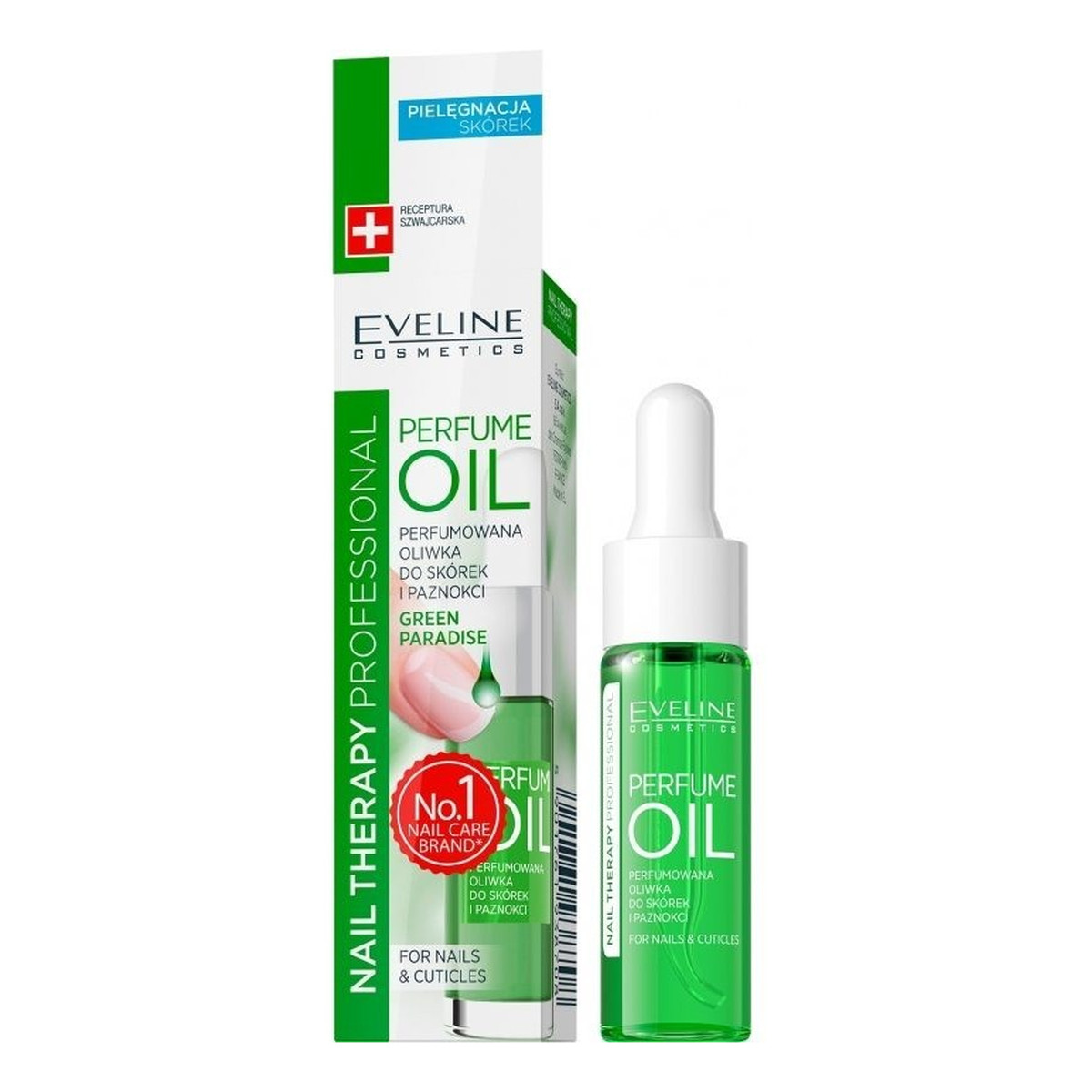 Eveline Nail Therapy Professional Perfume Oil Green Paradise perfumowana oliwka do skórek i paznokci 12ml