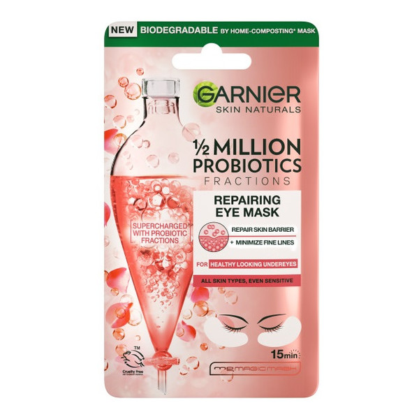 Garnier 1/2 million probiotics fractions repairing eye mask regenerujące płatki pod oczy 6g
