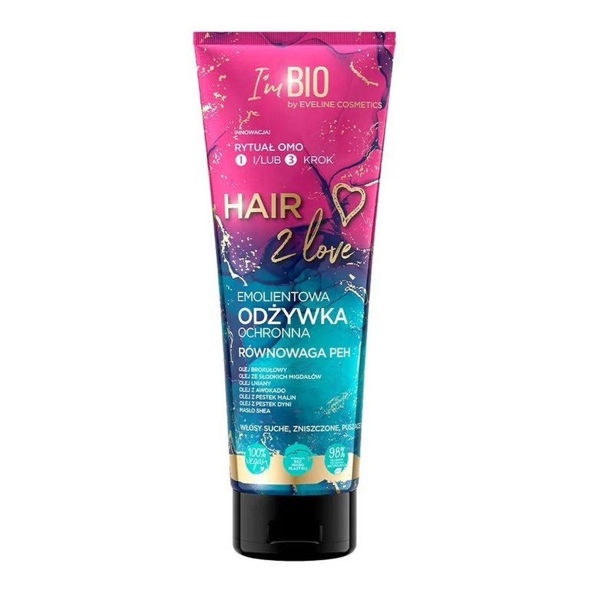 Eveline Hair 2 Love Emolientowa Odżywka ochronna do włosów 250ml