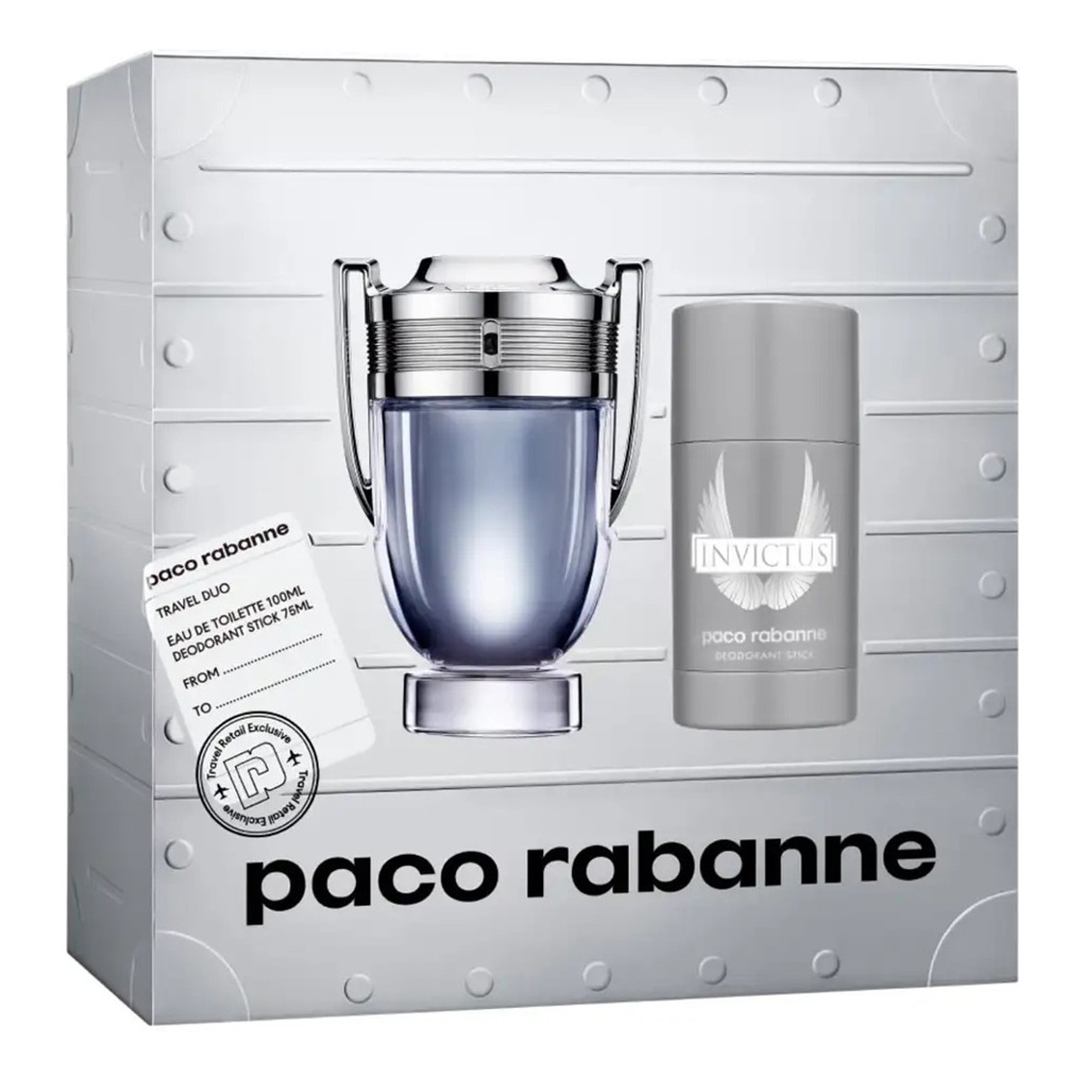 Paco Rabanne Invictus Zestaw woda toaletowa spray 100ml + dezodorant sztyft 75ml