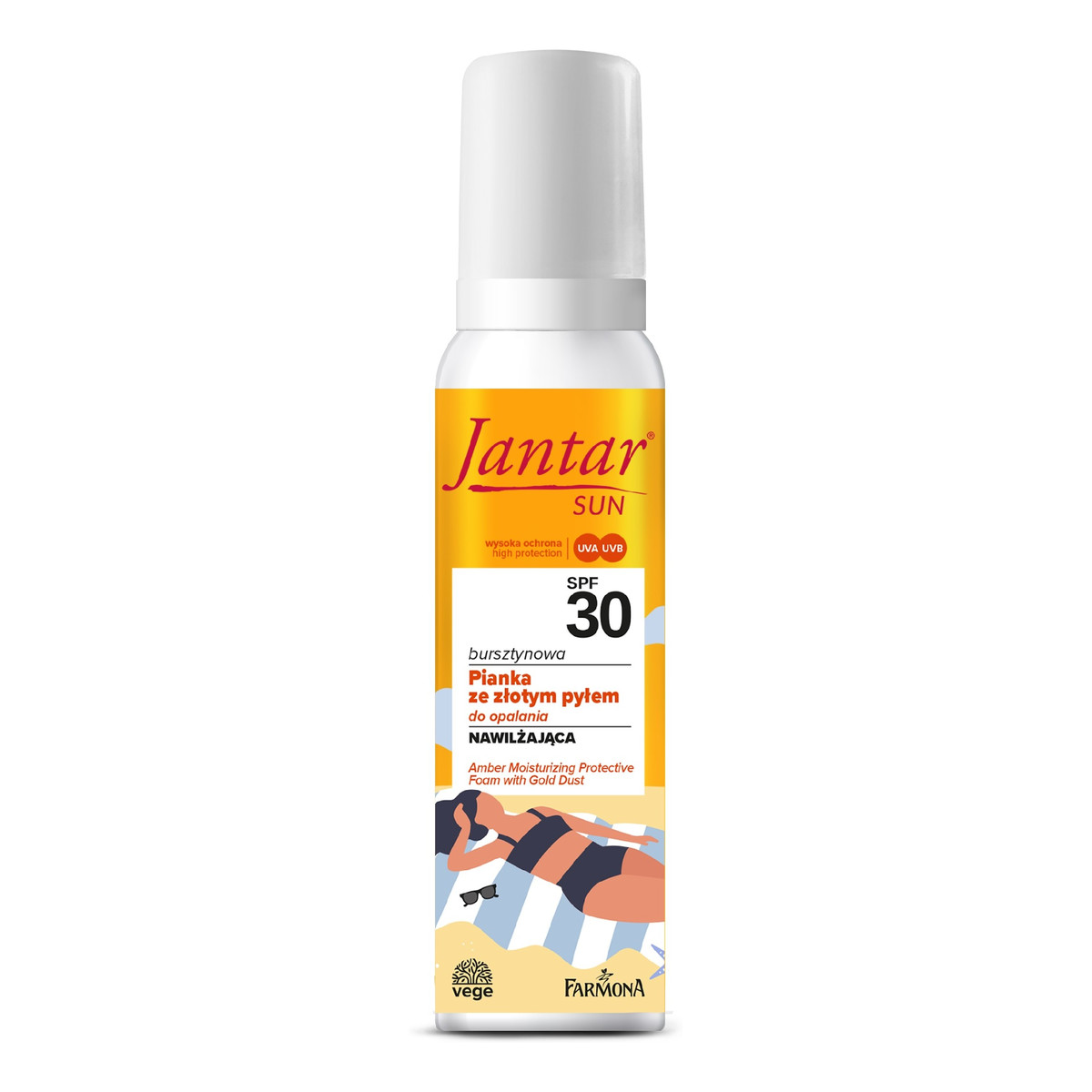 Farmona Jantar sun bursztynowa pianka do opalania ze złotym pyłem spf30-nawilżająca 150ml