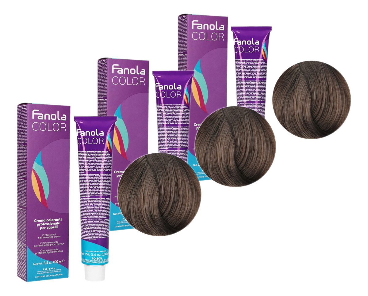 Krem koloryzujący Farba do włosów 7.1 Popielaty Blond Blonde Ash 3x100ml