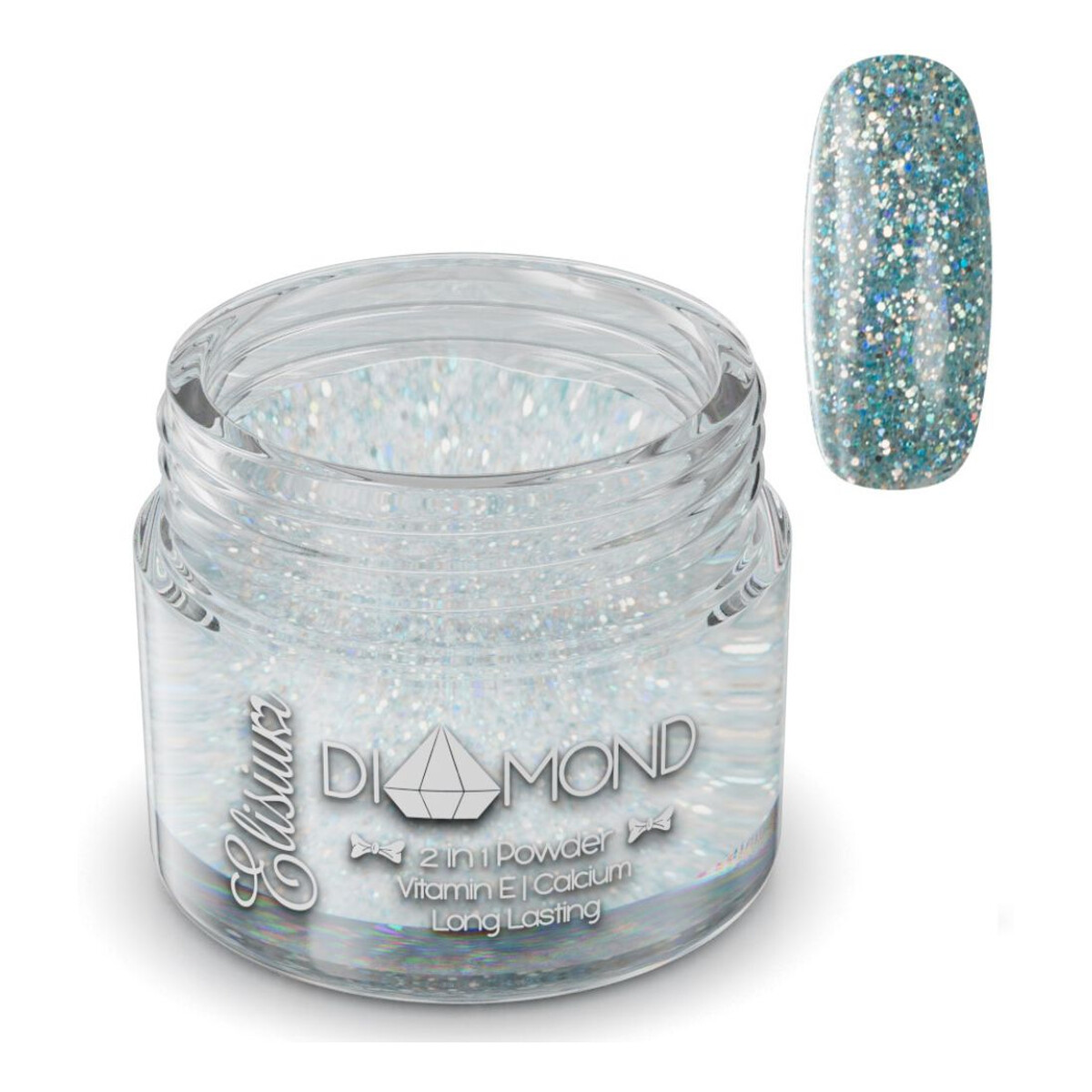 Elisium Diamond 2in1 powder proszek do manicure tytanowego d08 frothing blue 23g