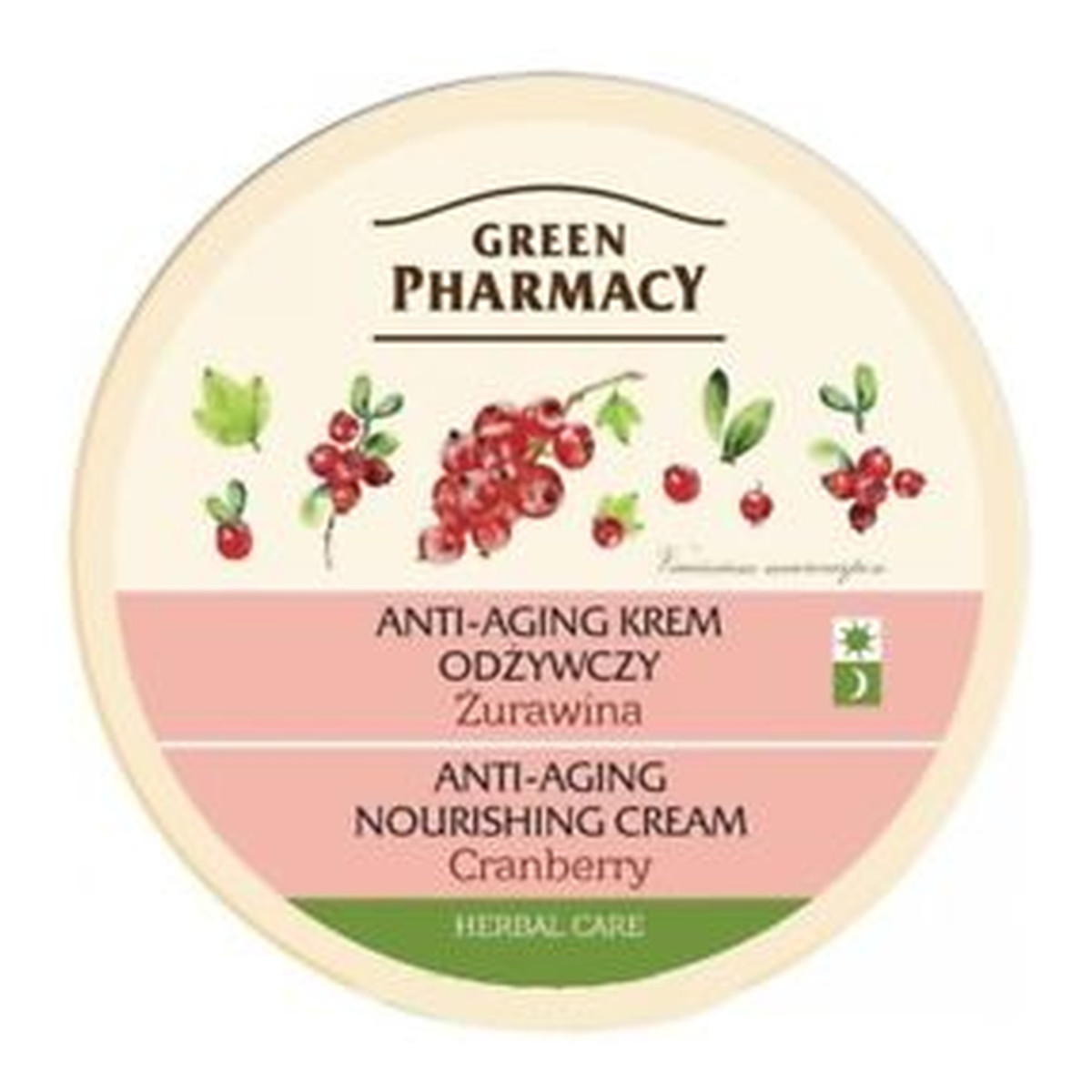 Green Pharmacy Herbal Cosmetics Face Care Anti-Aging Krem Odżywczy Żurawina 150ml