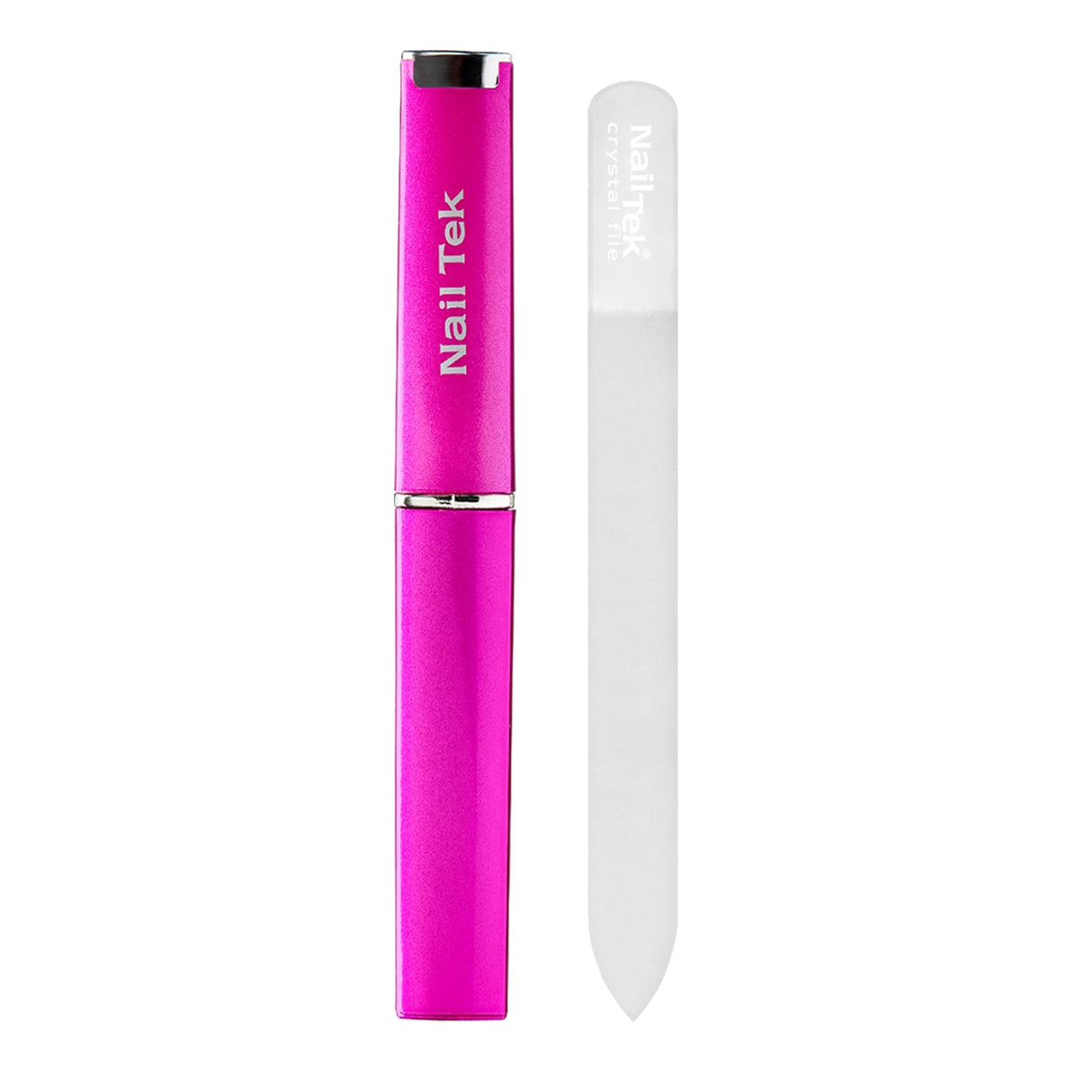 Nail Tek Pilnik szklany Crystal File regular w różowym etui - wymiar 139x12mm