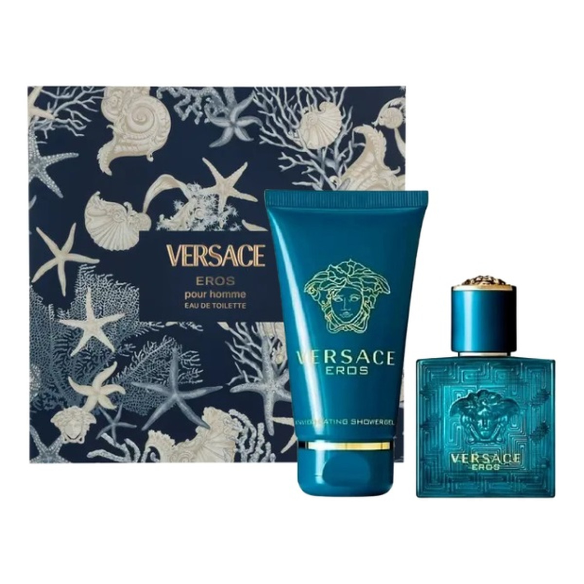 Versace Eros Pour Homme zestaw woda toaletowa spray 30ml + żel pod prysznic 50ml