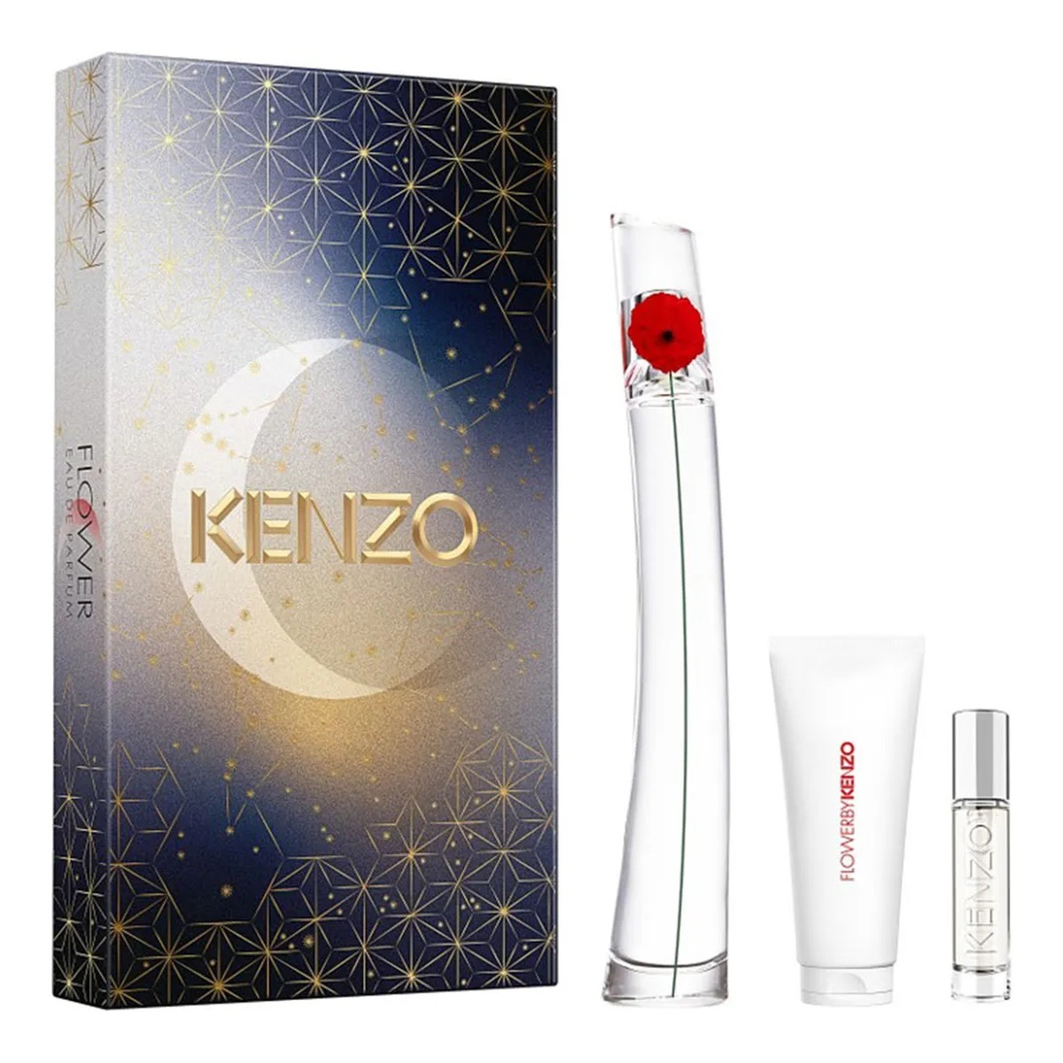 Kenzo Flower by Kenzo Zestaw woda perfumowana spray 100ml + balsam do ciała 75ml + woda perfumowana spray 10ml