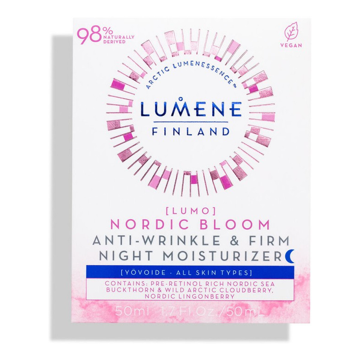 Lumene Nordic Bloom Lumo Anti-Wrinkle & Firm Night Moisturizer przeciwzmarszczkowo-ujędrniający krem na noc 50ml