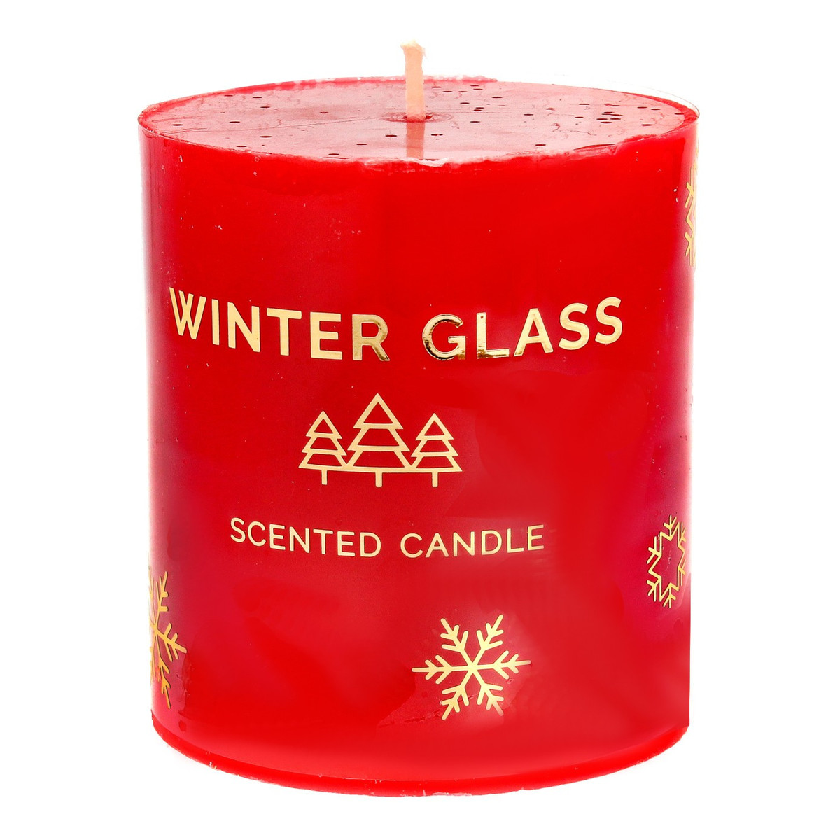 Artman Candles Świeca zapachowa Winter Glass czerwona - walec mały