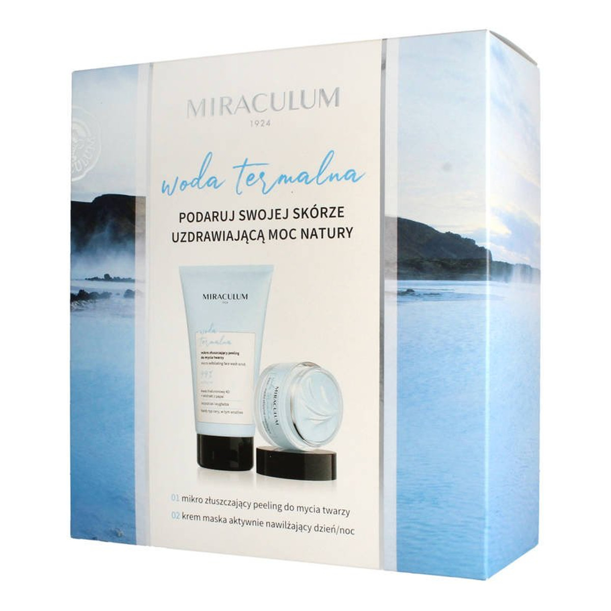 Miraculum Woda Termalna Zestaw prezentowy (Krem-maska 50ml+peeling do twarzy 150ml