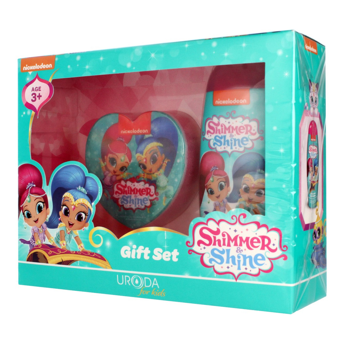 Uroda for Kids Zestaw prezentowy Shimmer & Shine (żel pod prysznic 2w1 250ml +gąbka do mycia)