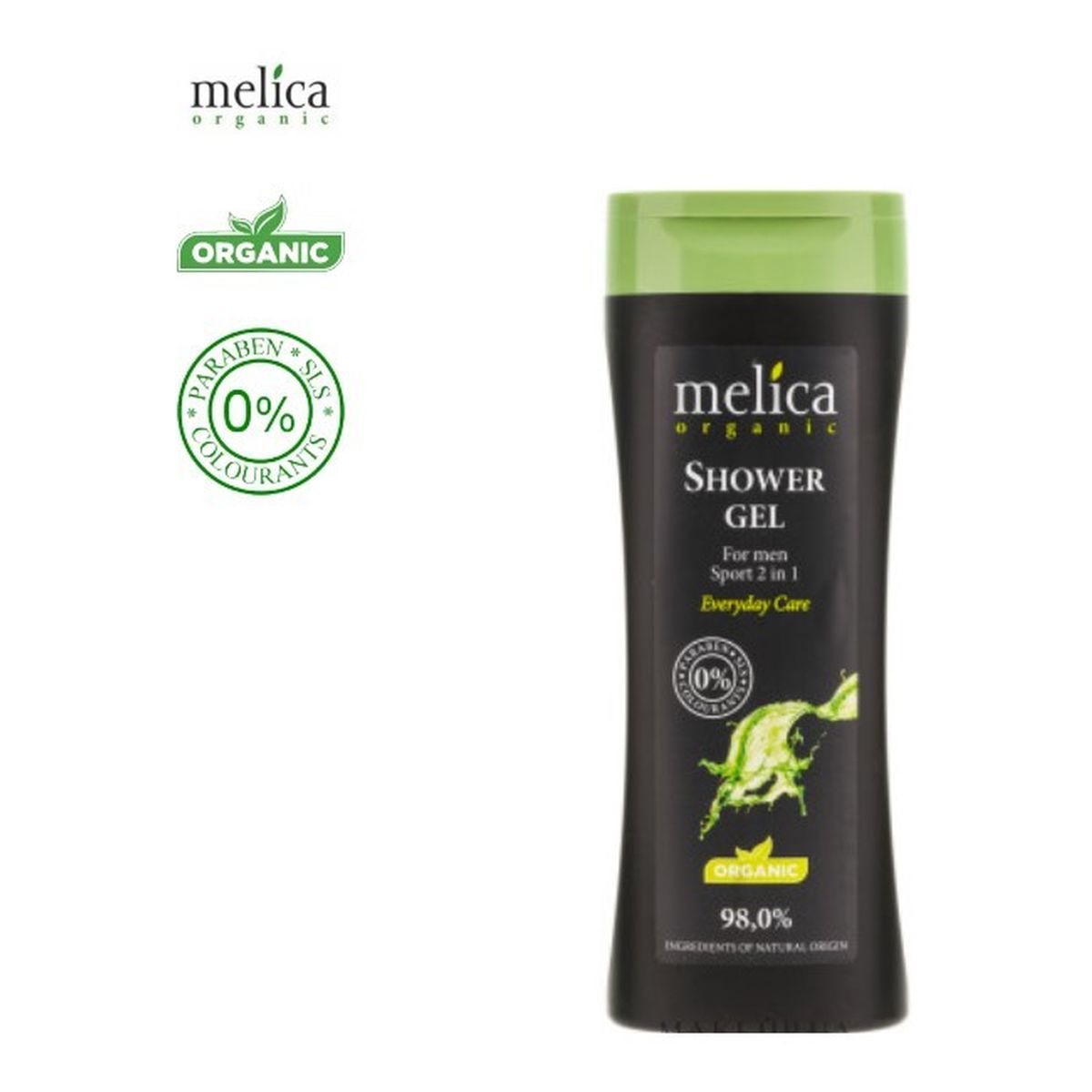 Melica Organic SPORT 2w1 Ekologiczny Szampon i Żel pod Prysznic dla Mężczyzn 250ml