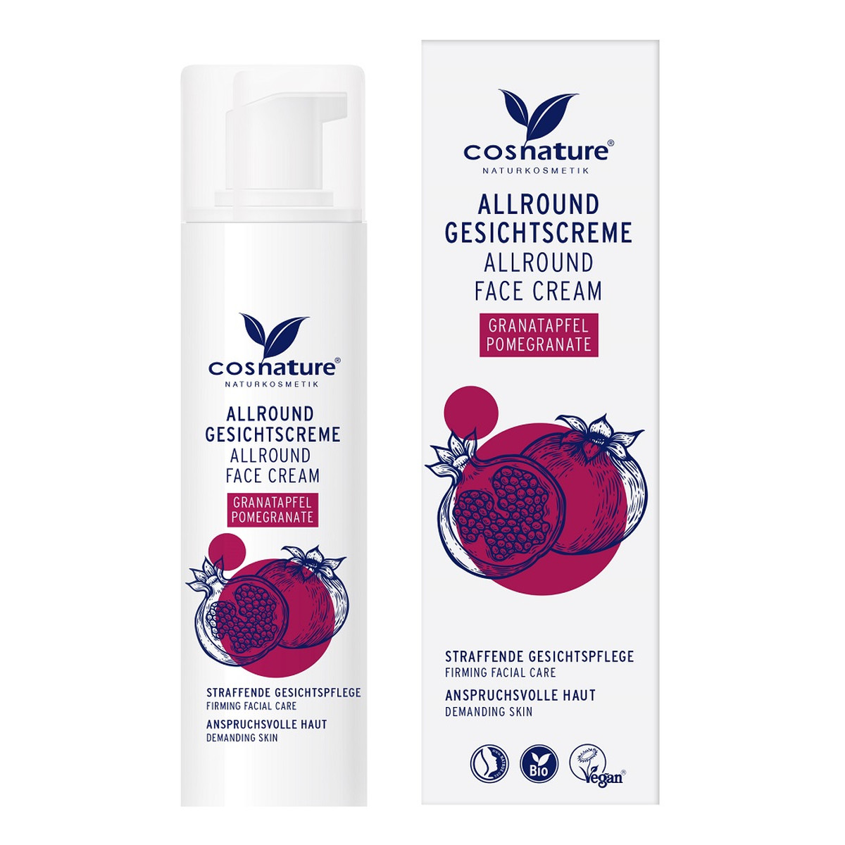 Cosnature Allround Face Cream naturalny kompleksowy Krem do twarzy z owocem granatu 50ml