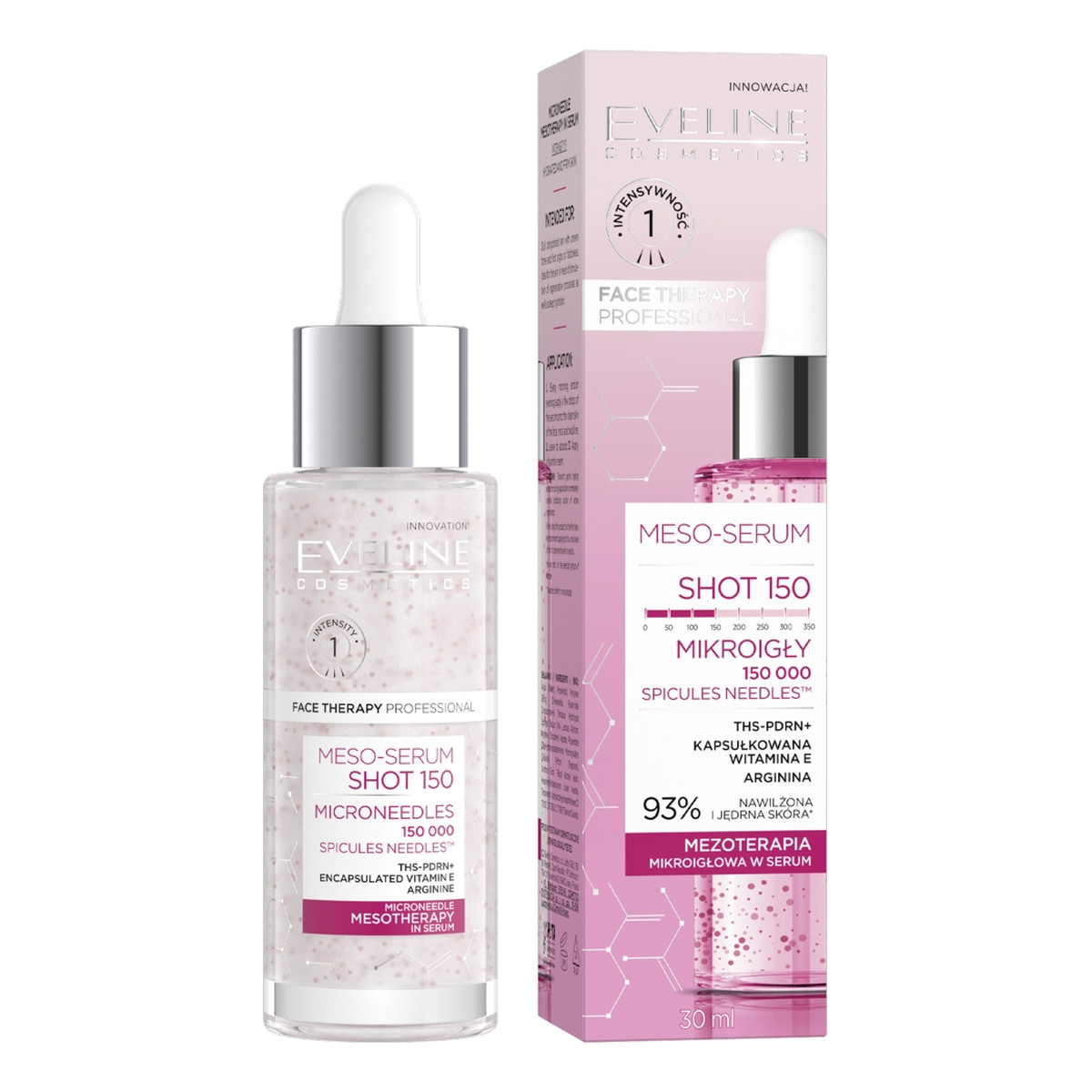Eveline Shot mezoterapia mikroigłowa w serum 150 Mikroigieł Meso-Serum Do Twarzy 30ml