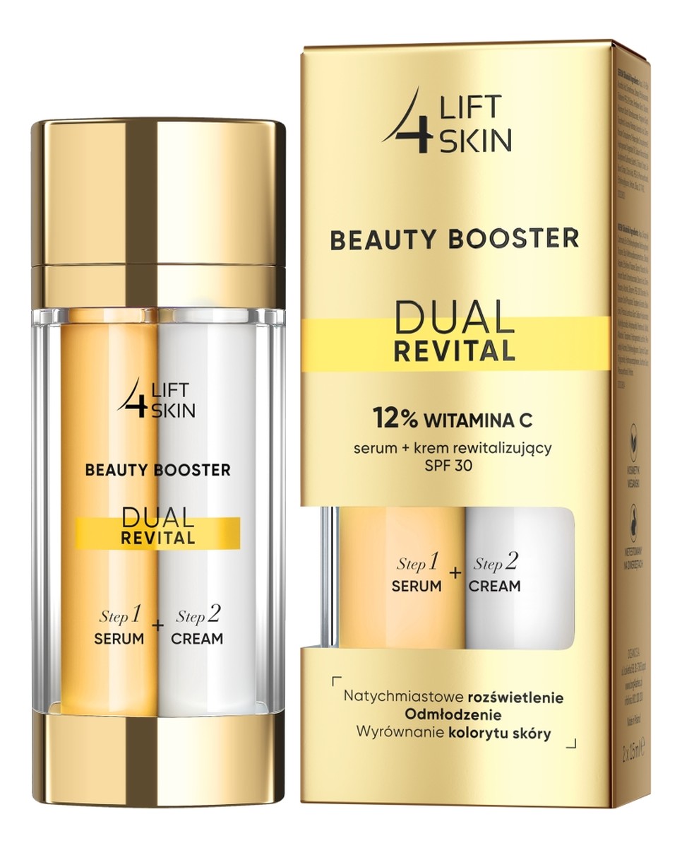 Beauty Booster Dual Revital 12% Witamina C serum + krem rewitalizujący SPF30+ 2x15ml