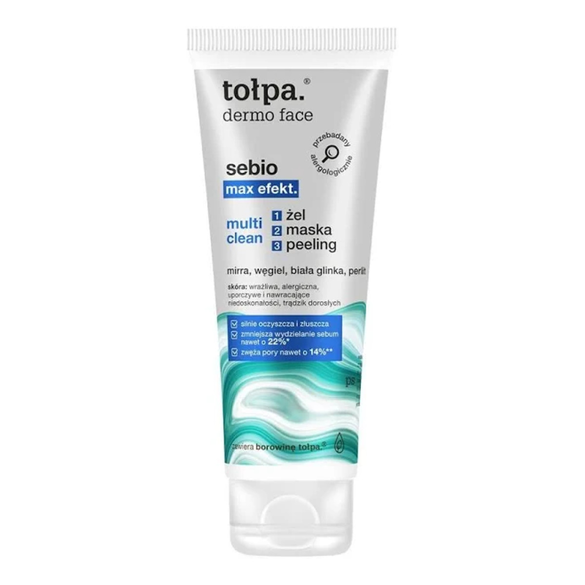 Tołpa dermo face Sebio max exekt multi clean: żel, peeling, maska  100ml