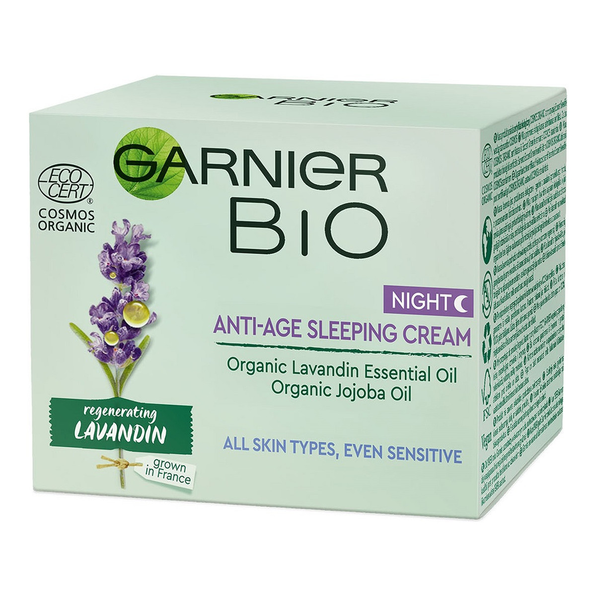 Garnier Bio Anti-Age Sleeping krem przeciwzmarszczkowy do każdego typu cery na noc 50ml