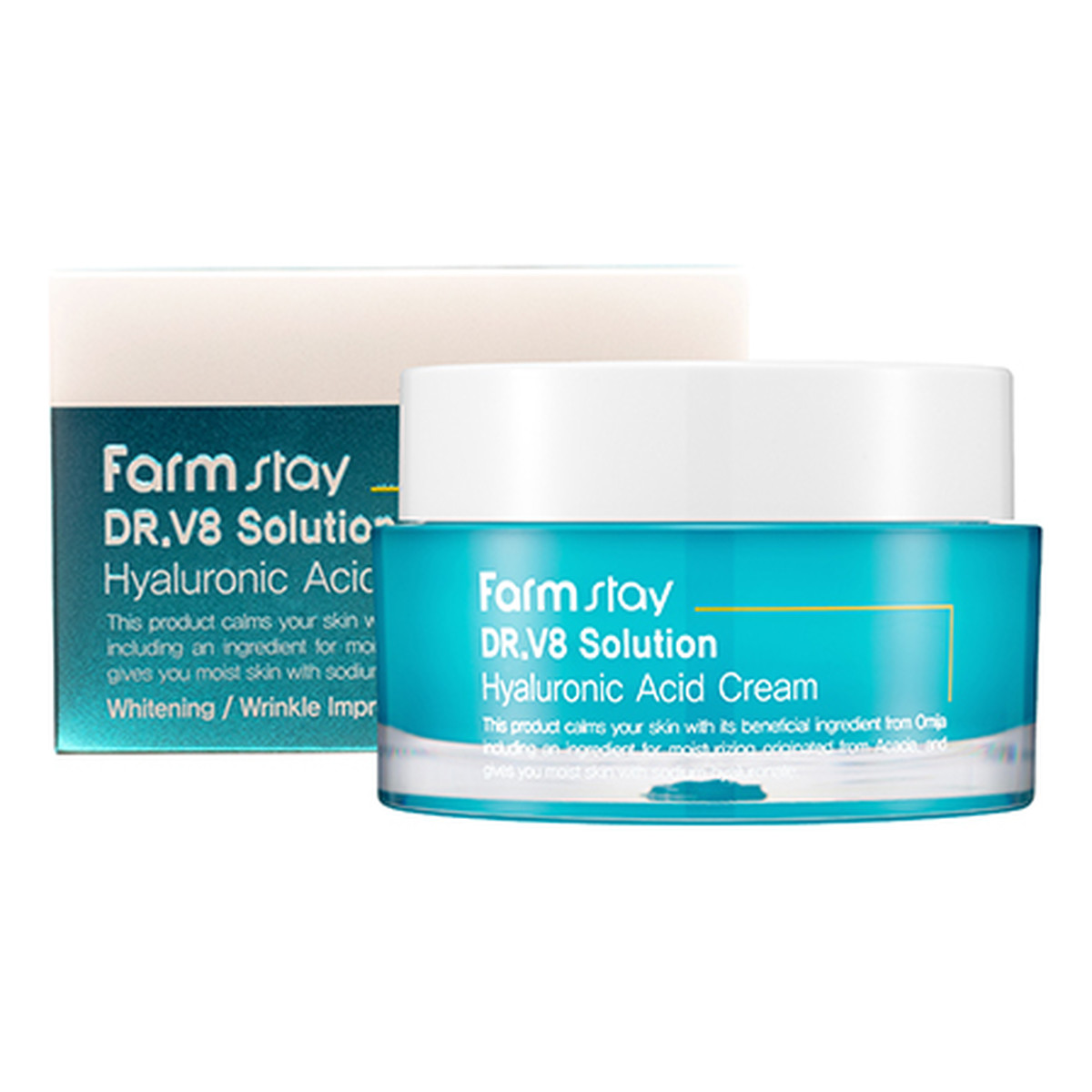 Farmstay DR.V8 Solution Hialuronic Acid Cream krem do twarzy z hialuronem i witaminami 50ml