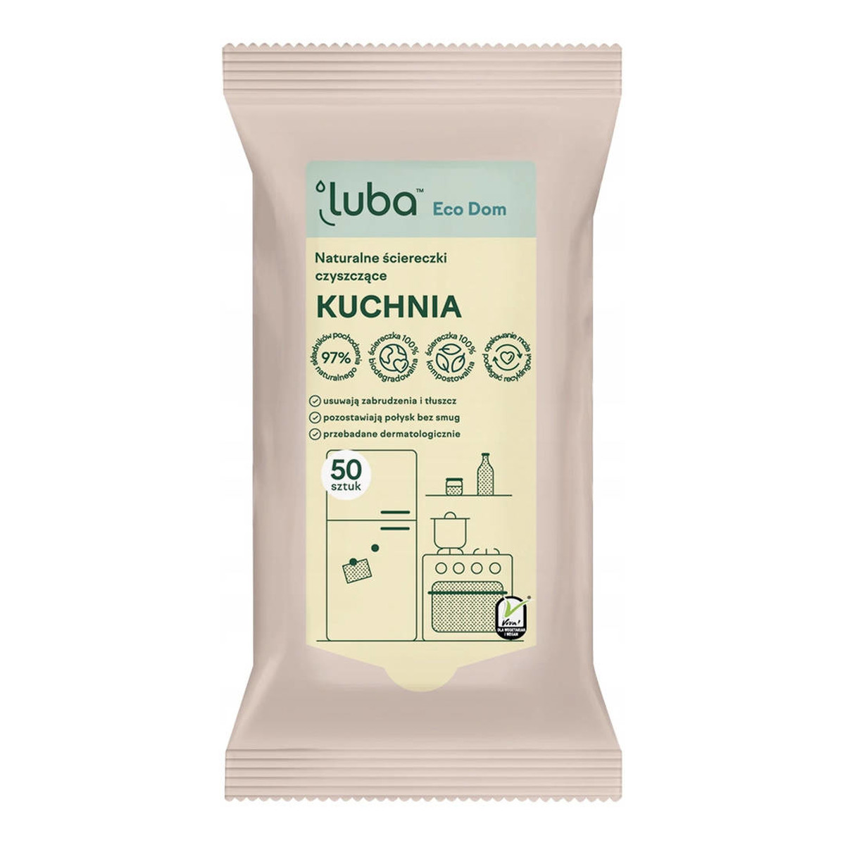 Luba Eco dom naturalne ściereczki czyszczące kuchnia 50szt