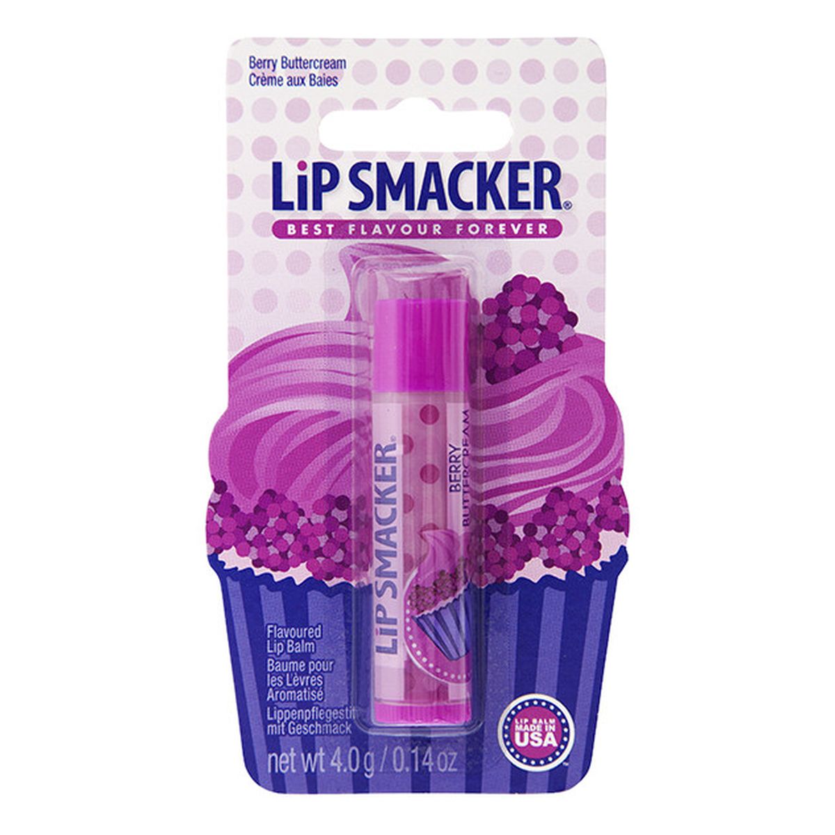 Lip Smacker Flavoured Lip Balm błyszczyk do ust Cupcake Berry Buttercream 4g