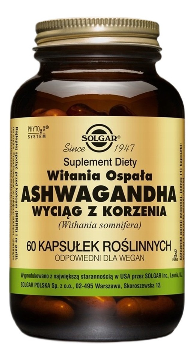 Ashwagandha suplement diety 60 kapsułek